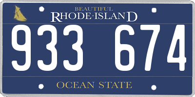 RI license plate 933674