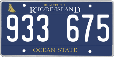 RI license plate 933675