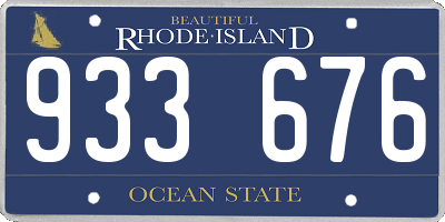 RI license plate 933676