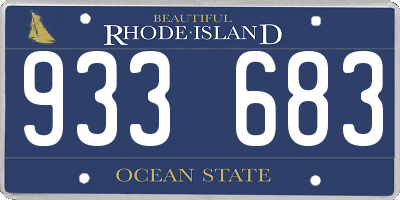 RI license plate 933683