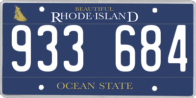 RI license plate 933684