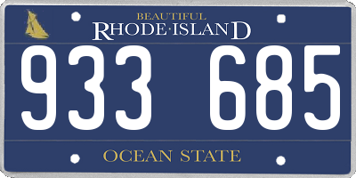 RI license plate 933685