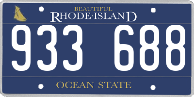 RI license plate 933688