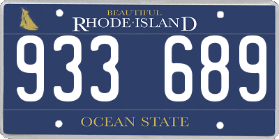RI license plate 933689