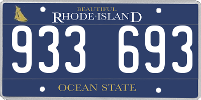 RI license plate 933693