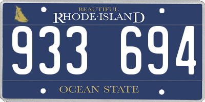 RI license plate 933694