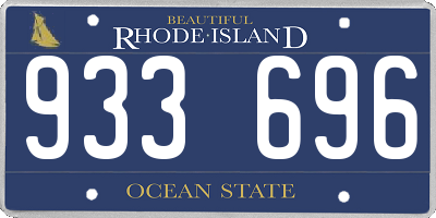 RI license plate 933696
