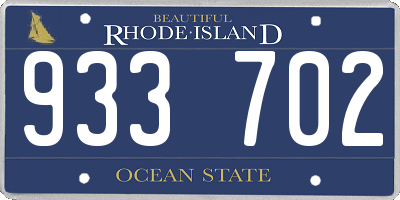 RI license plate 933702
