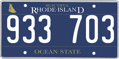 RI license plate 933703