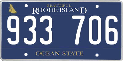RI license plate 933706
