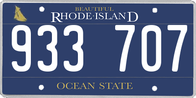 RI license plate 933707