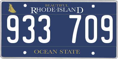 RI license plate 933709