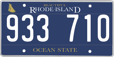 RI license plate 933710