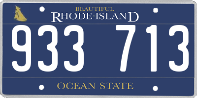 RI license plate 933713