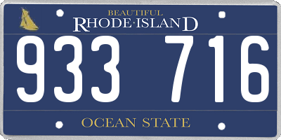 RI license plate 933716