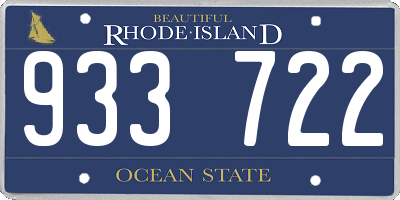 RI license plate 933722