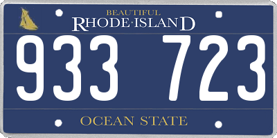 RI license plate 933723