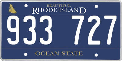 RI license plate 933727