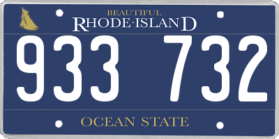 RI license plate 933732