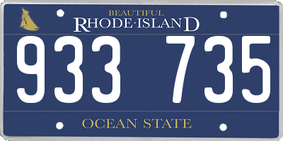 RI license plate 933735
