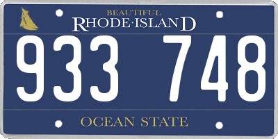 RI license plate 933748