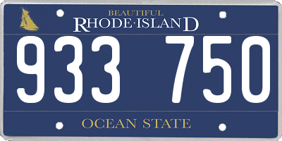 RI license plate 933750
