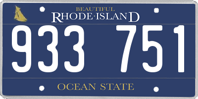RI license plate 933751