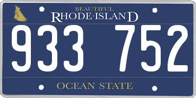 RI license plate 933752