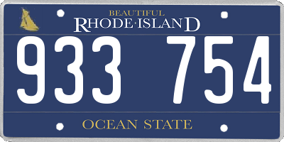 RI license plate 933754