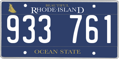 RI license plate 933761