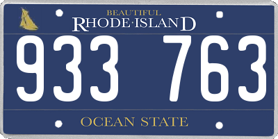 RI license plate 933763