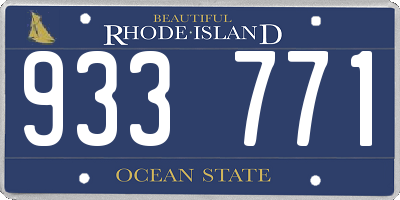 RI license plate 933771