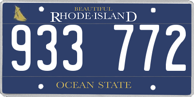 RI license plate 933772
