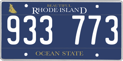 RI license plate 933773