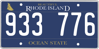 RI license plate 933776