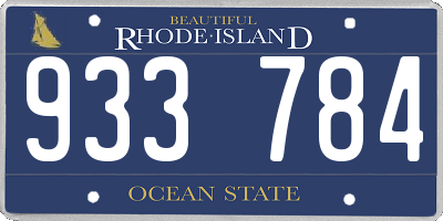RI license plate 933784