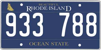 RI license plate 933788