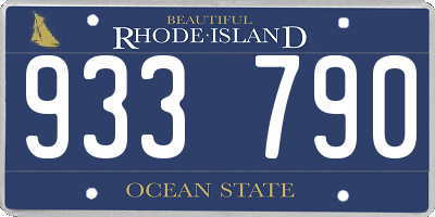 RI license plate 933790