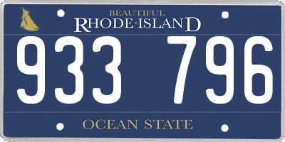 RI license plate 933796