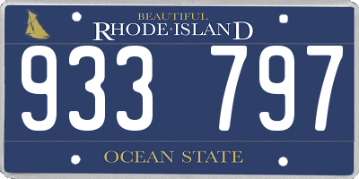 RI license plate 933797