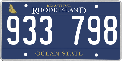 RI license plate 933798