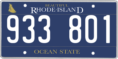 RI license plate 933801
