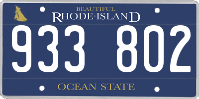 RI license plate 933802