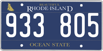 RI license plate 933805