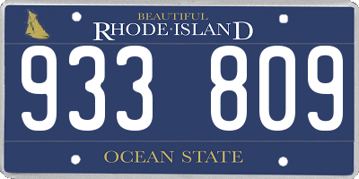RI license plate 933809