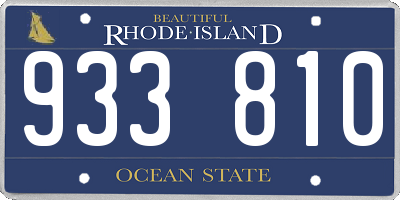 RI license plate 933810