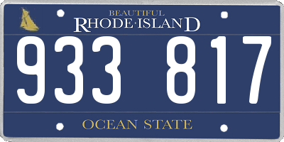 RI license plate 933817