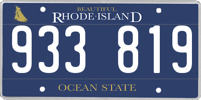 RI license plate 933819