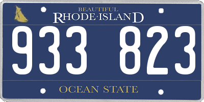 RI license plate 933823