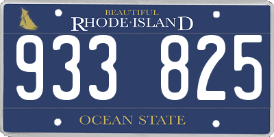 RI license plate 933825